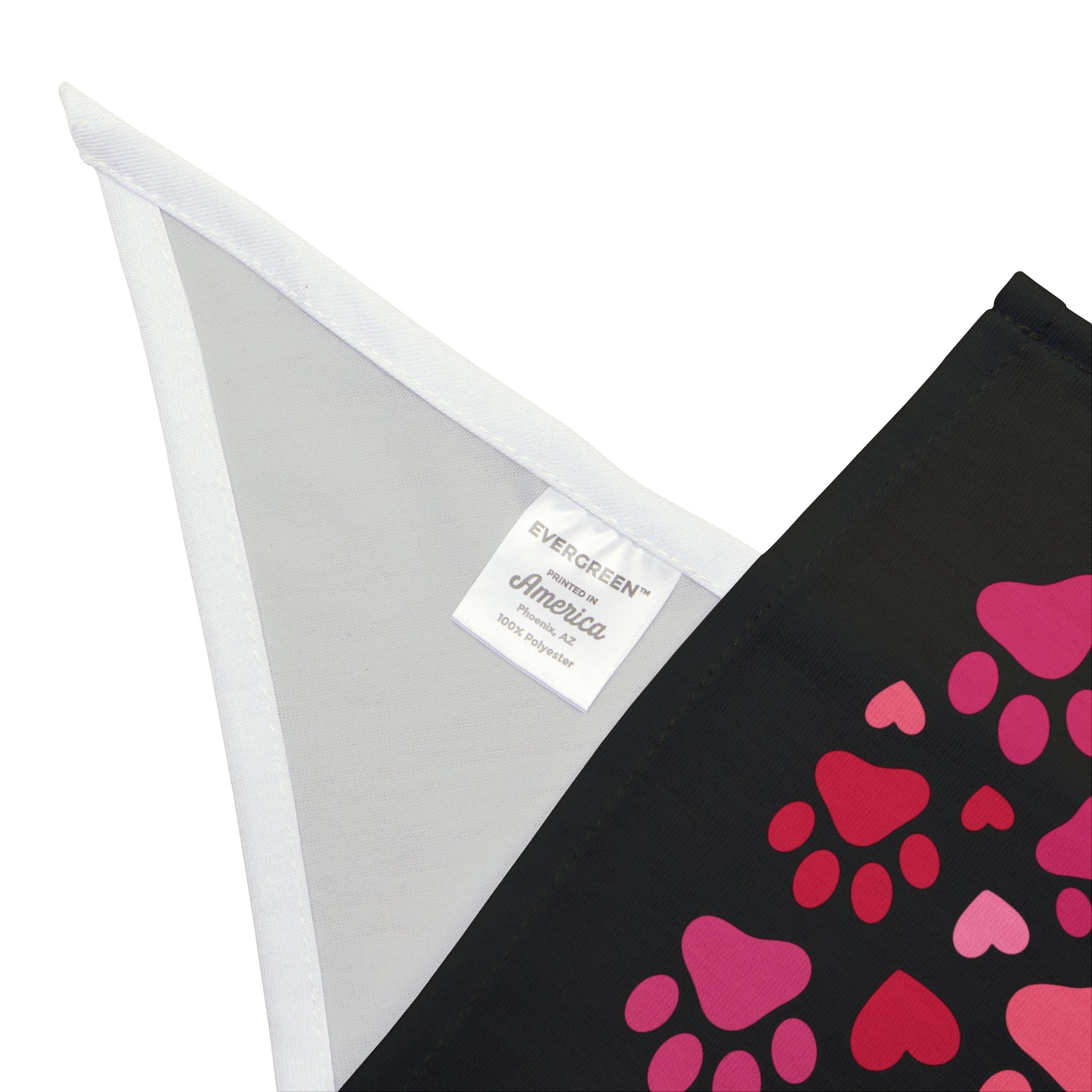 Heart Paw Print Pet Bandana — Pink Paw Heart Dog & Cat Scarf for Valentine’s Day