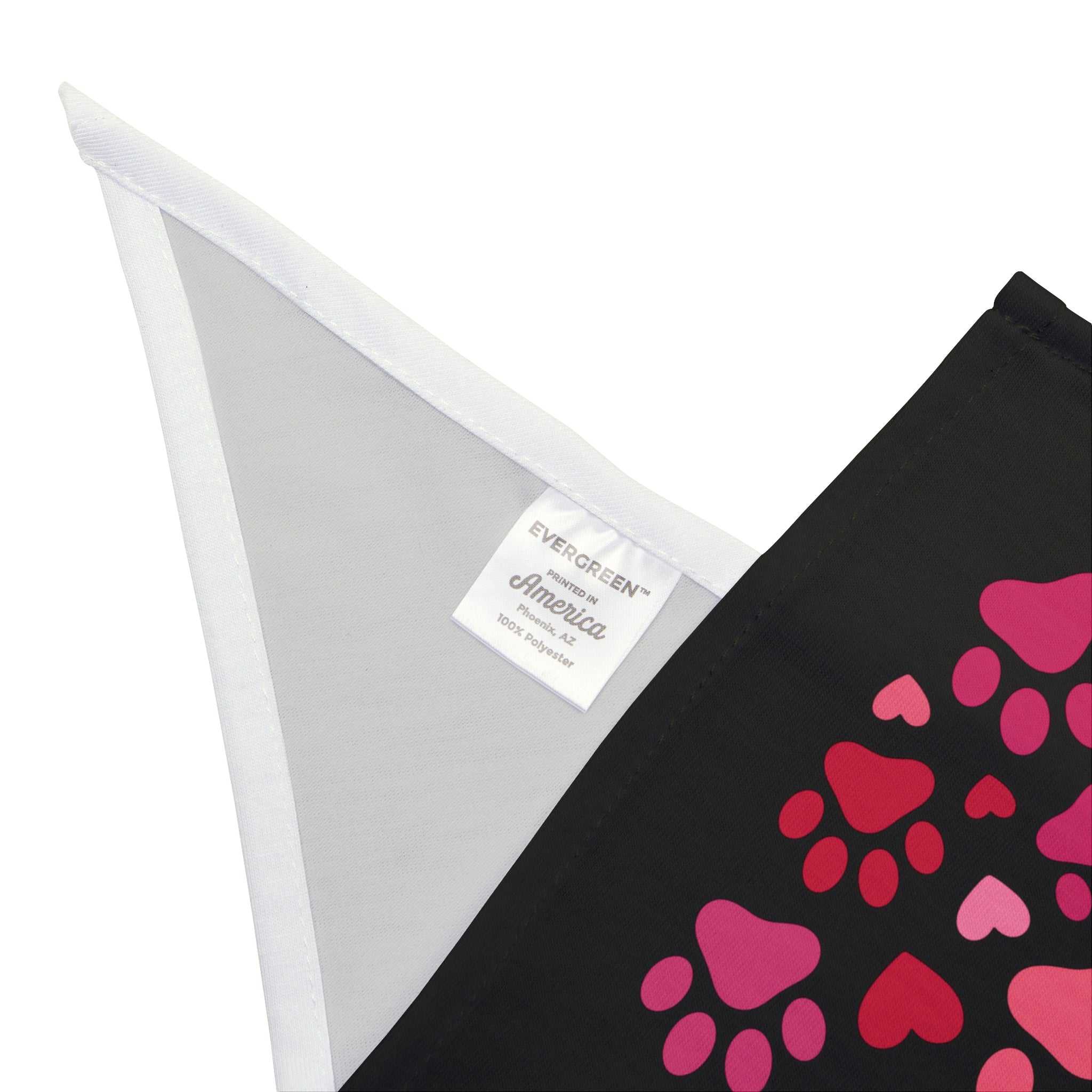 Heart Paw Print Pet Bandana — Pink Paw Heart Dog & Cat Scarf for Valentine’s Day